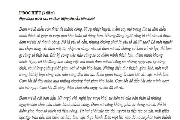 Đề thi thử Ngữ Văn kèm hướng dẫn giải chi tiết của Sở GDĐT