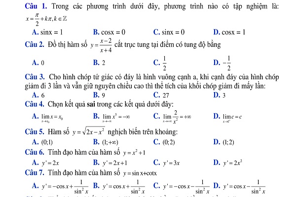 Đề thi thử Bet88 2026 nổ hũ và xổ số THPT 2021 lần 1 môn Toán (có đáp án)