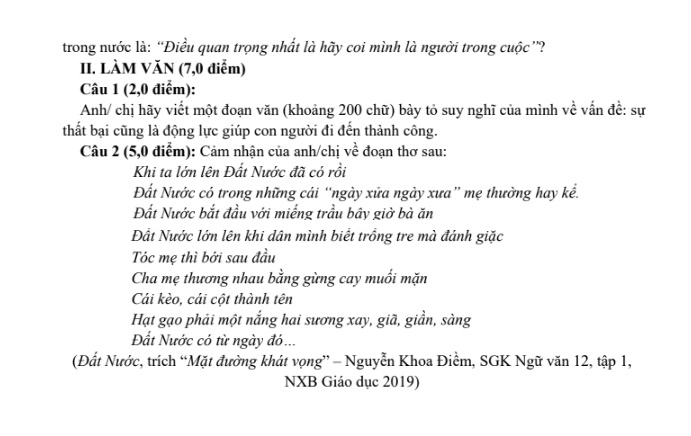 Bộ đề thi dự đoán môn Văn THPT quốc gia 2020 chuẩn cấu trúc của Bộ GD&ĐT (có hướng dẫn giải)
