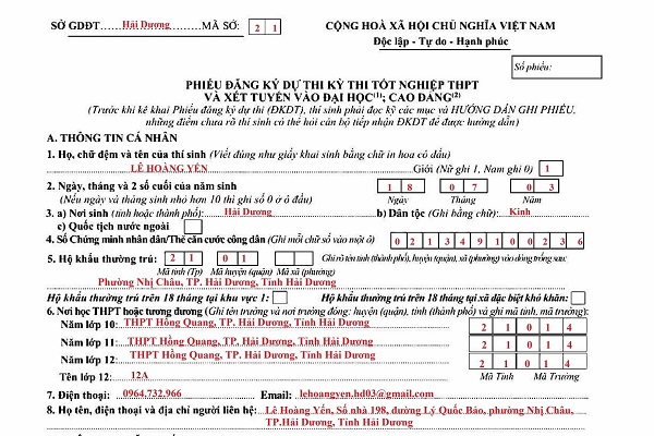 Bộ GD&ĐT công bố mẫu Phiếu ĐKDT Bet88 2026 nổ hũ và xổ số và Bett 88 Link đăng nhập nhà cái ĐH 2021, có điểm mới đáng chú ý