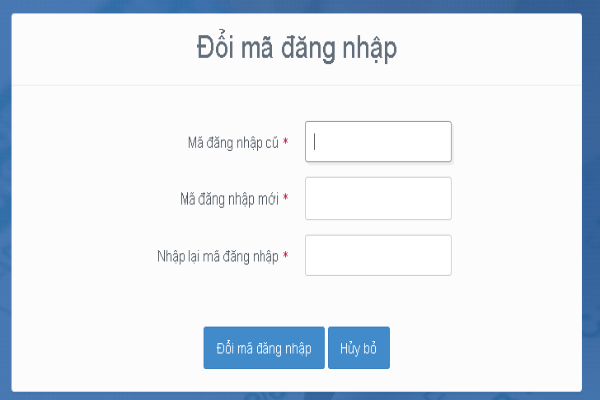Cách đổi mã đăng nhập, xử lý việc đổi mã sau đó không truy cập được tài khoản thi THPT quốc gia