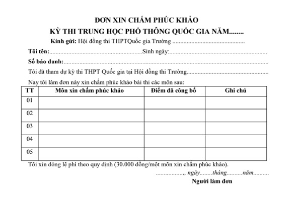 Cách phúc khảo điểm thi THPT quốc gia 2019