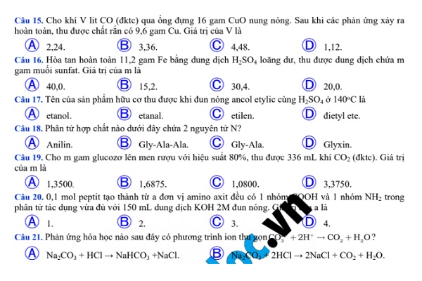 Đề thi môn Hóa phát triển trên đề minh họa lần 2 của Bộ GD&ĐT (có hướng dẫn giải chi tiết)