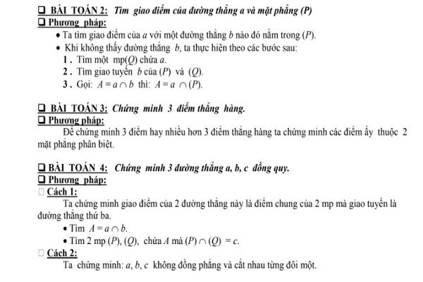 Hướng dẫn phương pháp giải Toán phần Hình Học không gian theo 25 dạng bài thường gặp