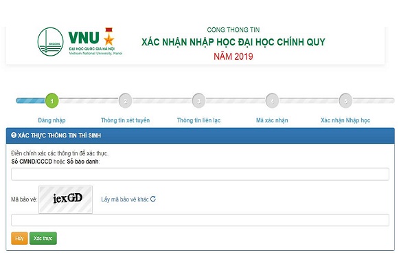 Hướng dẫn xác nhận nhập học trực tuyến vào các trường thuộc Nhà Cái Bet88 Com Đăng Ký Nhận 88k Quốc gia Hà Nội