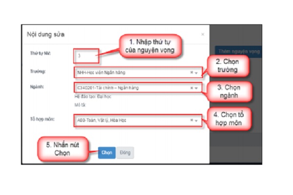 Một số lỗi thường gặp và cách giải quyết khi điều chỉnh nguyện vọng trực tuyến 2020