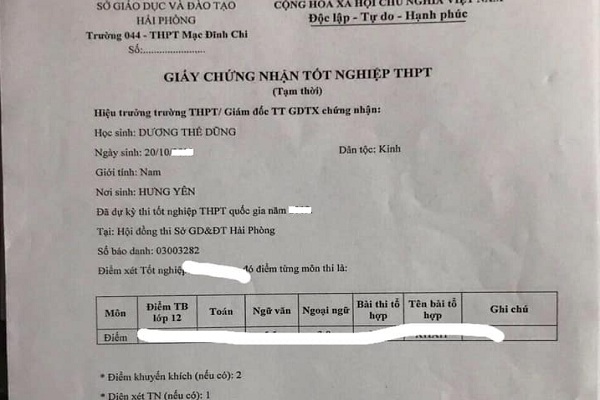 Thời gian, địa điểm nhận Giấy chứng nhận kết quả thi, Giấy chứng nhận Bet88 2026 nổ hũ và xổ số tạm thời, học bạ 2020