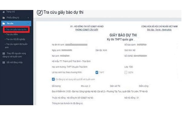 Thời gian nhận Giấy báo BET88 Nhà cái uy tín mới nhất website đăng nhập, cách tra cứu giấy báo trên tài khoản thisinh.thitotnghiepthpt.edu.vn