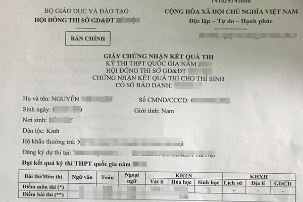 Thời gian và địa điểm nhận Giấy chứng nhận kết quả thi THPT quốc gia 2019