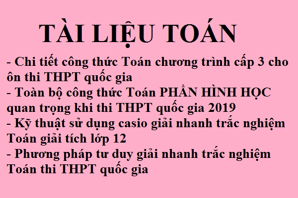 Tổng hợp tài liệu ôn thi môn Toán chất lượng cho Bet88447 nhà cái bóng đá world cup thi THPT quốc gia