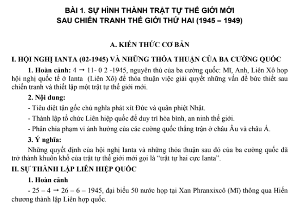 Trọn bộ đề cương ôn tập Lịch sử cho Bet88.onl.com sẽ tự động tăng số dư tài khoản của bạn lớp 12