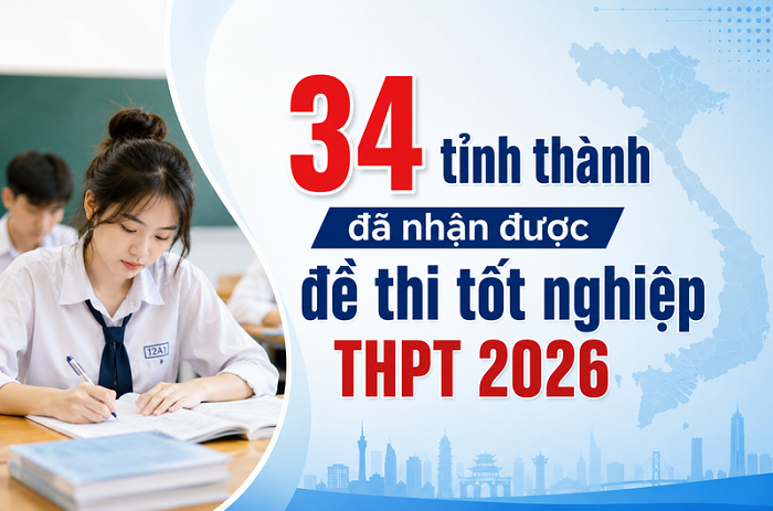 NÓNG: 34 tỉnh/ thành phố đã nhận được đề thi TN THPT 2026